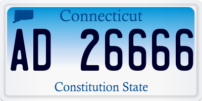 CT license plate AD26666