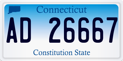 CT license plate AD26667