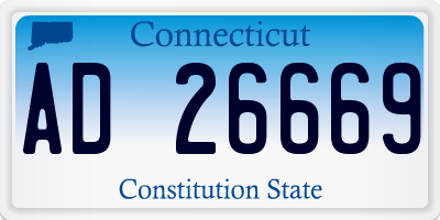 CT license plate AD26669