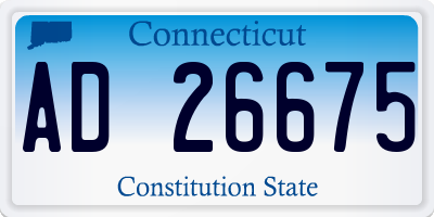 CT license plate AD26675