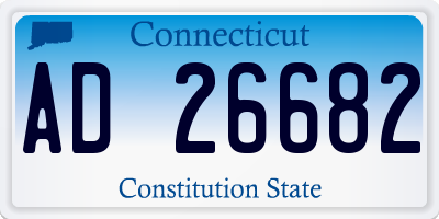 CT license plate AD26682