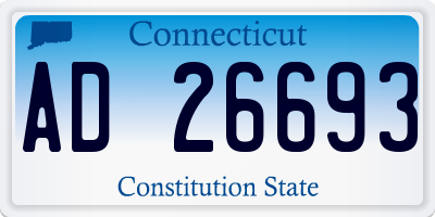 CT license plate AD26693