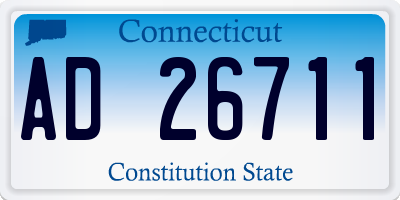 CT license plate AD26711