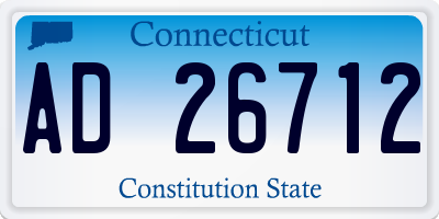 CT license plate AD26712