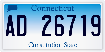CT license plate AD26719
