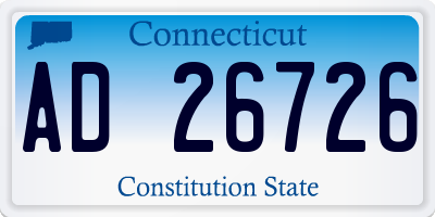 CT license plate AD26726