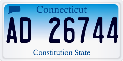 CT license plate AD26744