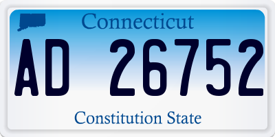 CT license plate AD26752