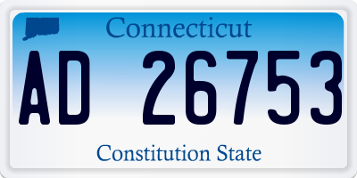CT license plate AD26753