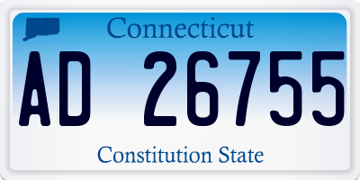 CT license plate AD26755