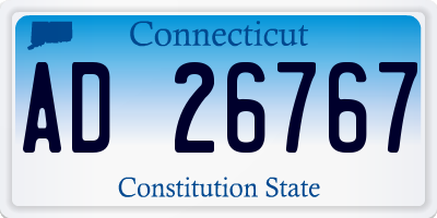 CT license plate AD26767