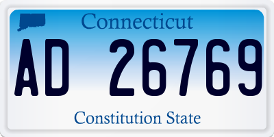 CT license plate AD26769