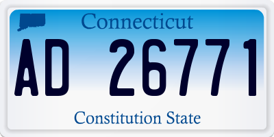 CT license plate AD26771