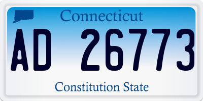 CT license plate AD26773