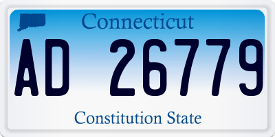 CT license plate AD26779