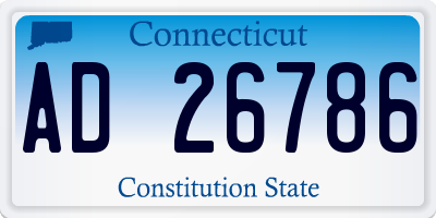CT license plate AD26786