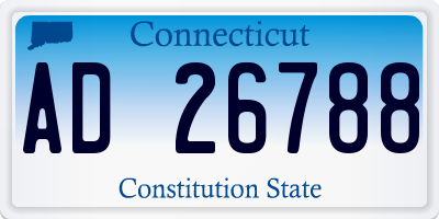 CT license plate AD26788