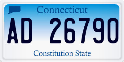 CT license plate AD26790