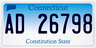 CT license plate AD26798