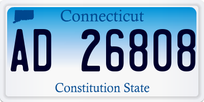 CT license plate AD26808