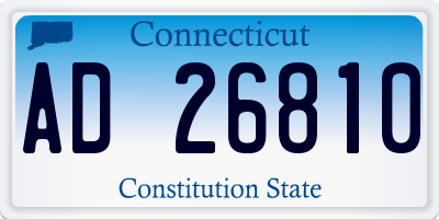 CT license plate AD26810