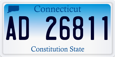 CT license plate AD26811