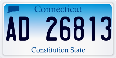 CT license plate AD26813