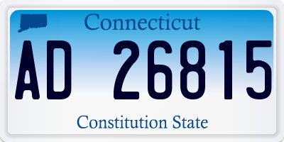 CT license plate AD26815