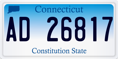 CT license plate AD26817
