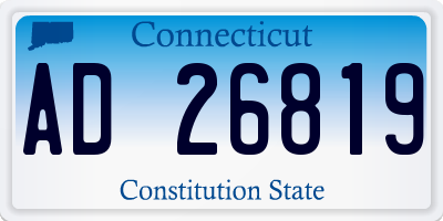 CT license plate AD26819