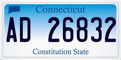 CT license plate AD26832