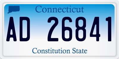 CT license plate AD26841