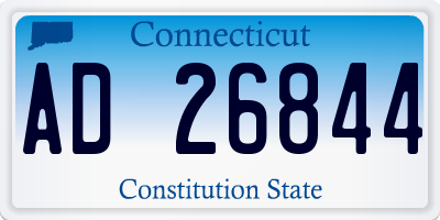 CT license plate AD26844