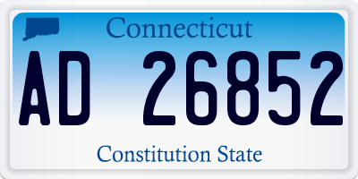 CT license plate AD26852