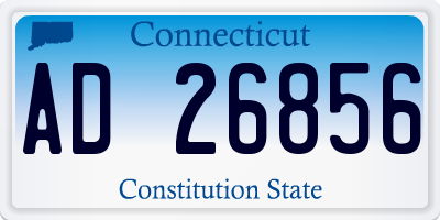 CT license plate AD26856