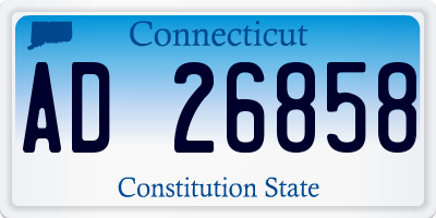 CT license plate AD26858