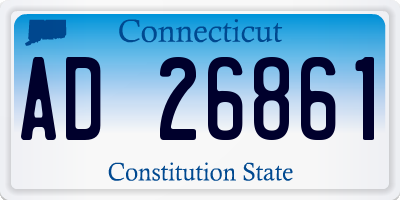 CT license plate AD26861