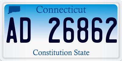 CT license plate AD26862