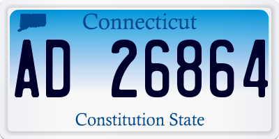 CT license plate AD26864