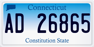 CT license plate AD26865