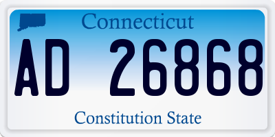 CT license plate AD26868