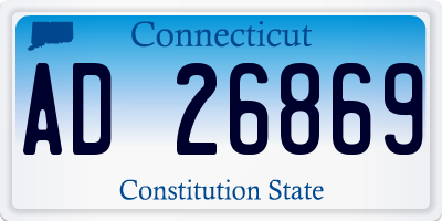 CT license plate AD26869