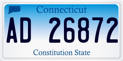 CT license plate AD26872