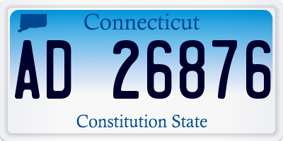 CT license plate AD26876