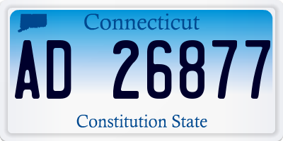 CT license plate AD26877