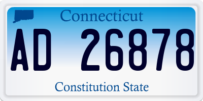 CT license plate AD26878