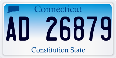 CT license plate AD26879