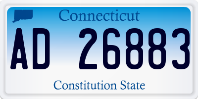 CT license plate AD26883