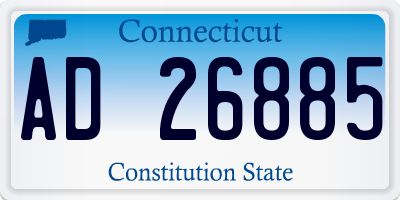CT license plate AD26885