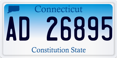 CT license plate AD26895
